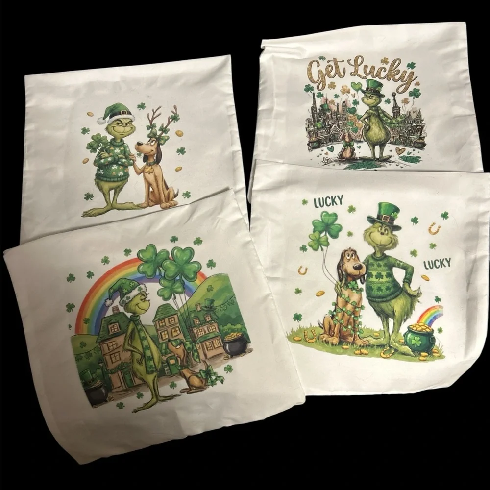 12x12 Pillow Covers Grinch At. Paddy’s Day